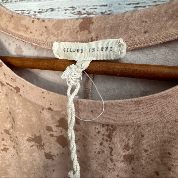 2 Piece Set Oversized Tee Biker Short Splatter Soft Lounge Outfit Gilded Intent - Picture 10 of 12